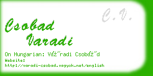 csobad varadi business card